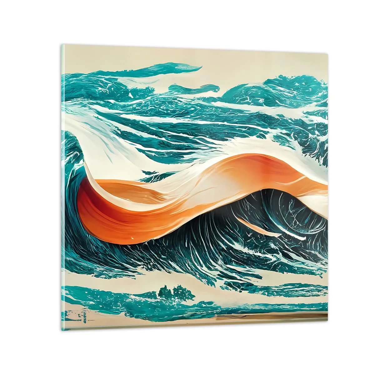 Glasbild - Bild auf glas - Traum eines Surfers - 30x30 cm