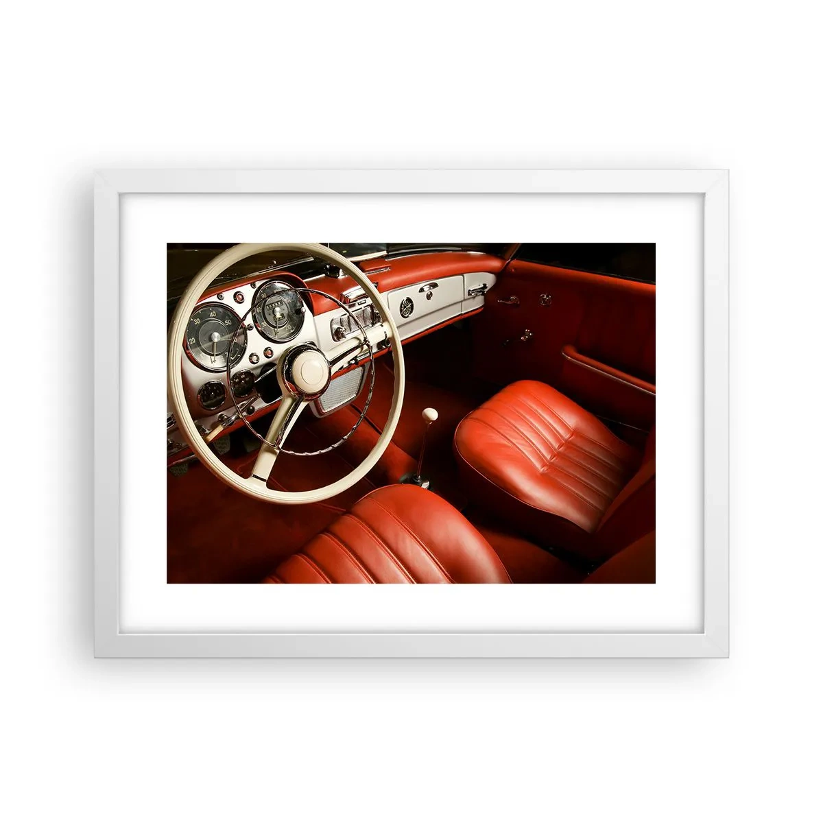 Poster in einem weißen Rahmen - Luxus im Vintagestil - 40x30 cm