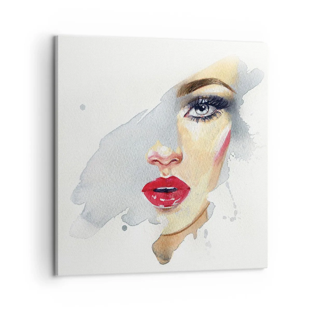 Bild auf Leinwand - Leinwandbild - Abspiegeln in einem Wassertropfen - 50x50 cm