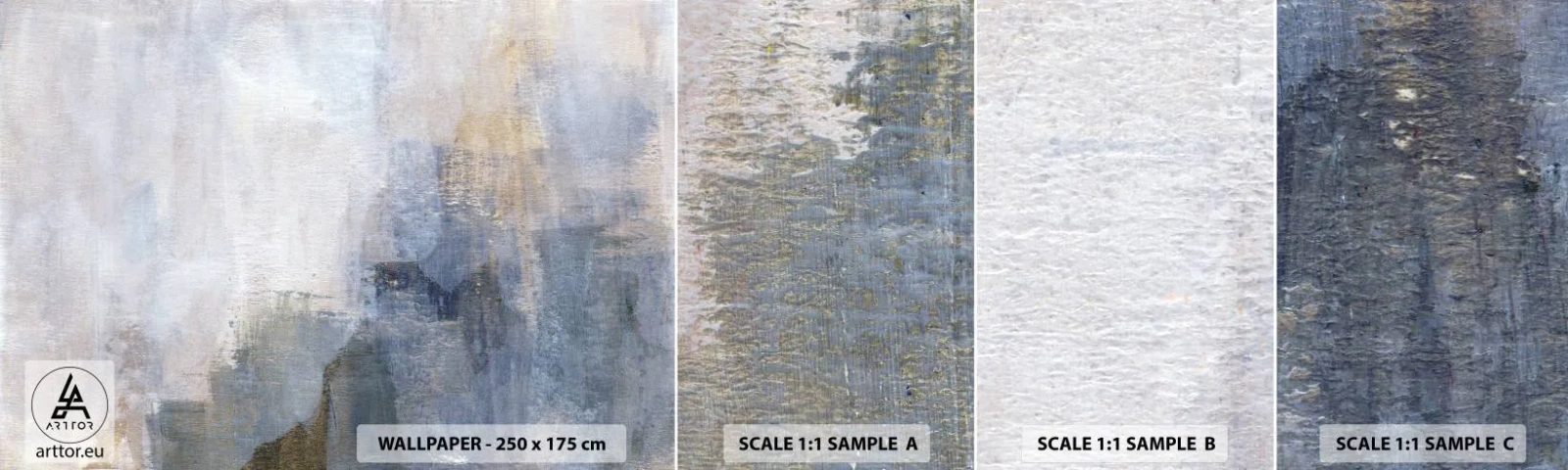 Fototapeten Muster Selbstklebend Deluxe Sticker - Farbtöne und Akkorde - Abstraktion, Stück, Malerei - 100x30 cm