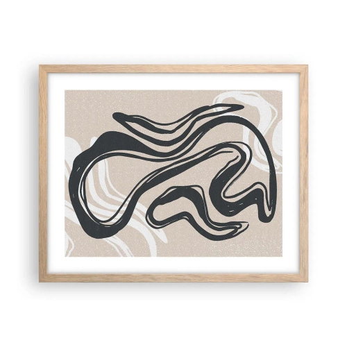 Poster in einem Rahmen aus heller Eiche - Vervielfachter Ausdruck - 50x40 cm