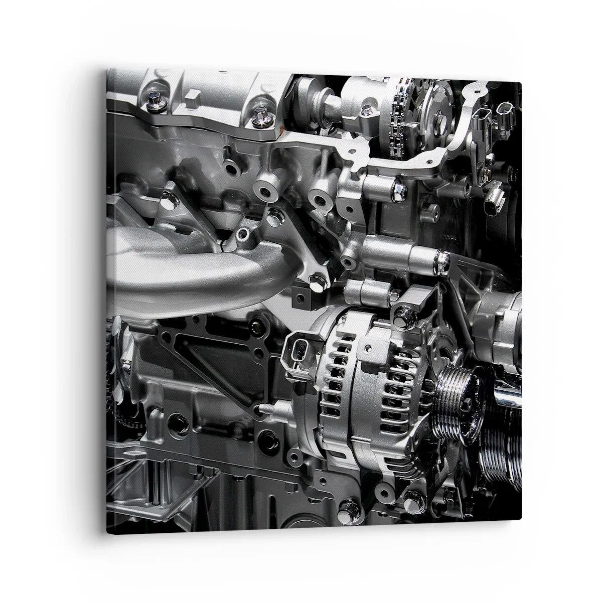 Bild auf Leinwand - Leinwandbild - Stahl, schön, stark - 30x30 cm