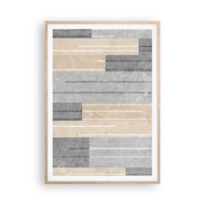 Poster in einem Rahmen aus heller Eiche - Komposition: Vertikal halten - 70x100 cm