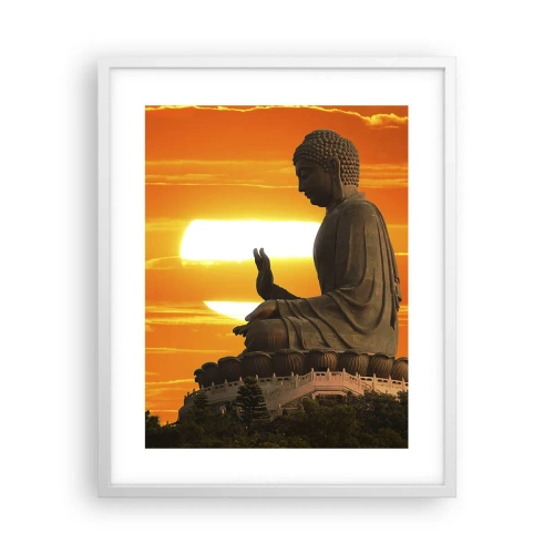 Poster in einem weißen Rahmen - Keine Angst vor der Welt - 40x50 cm