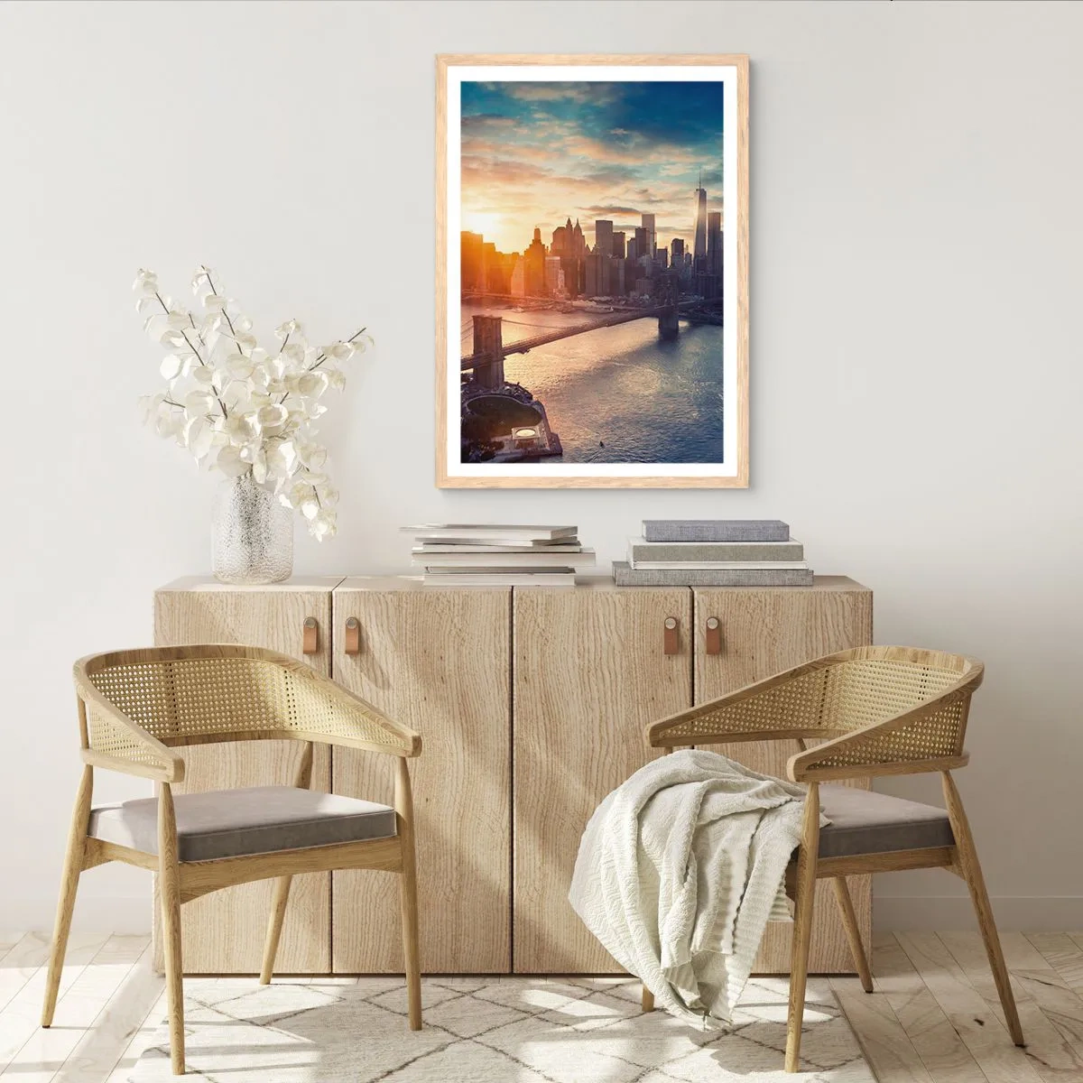 Poster in einem Rahmen aus heller Eiche - Westliches Kulturdenkmal - 50x70 cm