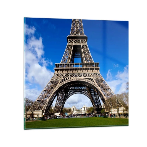 Glasbild - Bild auf glas - Ganz Paris zu ihren Füßen - 40x40 cm