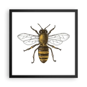 Poster in einem schwarzem Rahmen - Schön und gut - 40x40 cm