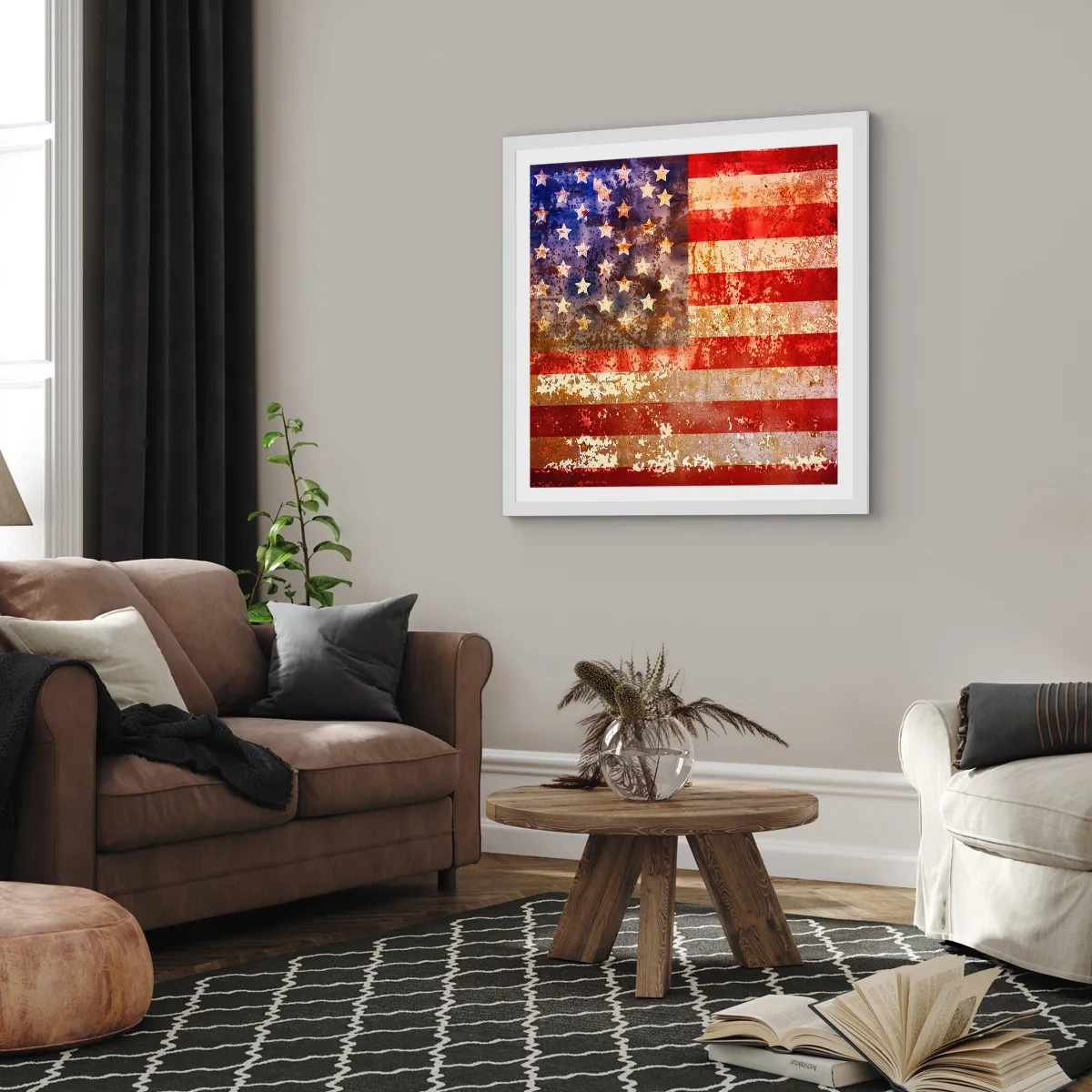 Poster in einem weißen Rahmen - Ruhm verblasst nicht - 50x50 cm