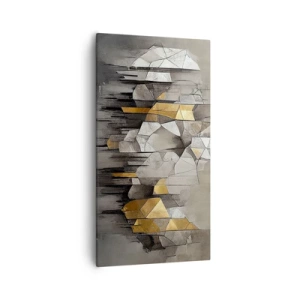 Bild auf Leinwand - Leinwandbild - Komposition aus Eis und Licht - 55x100 cm