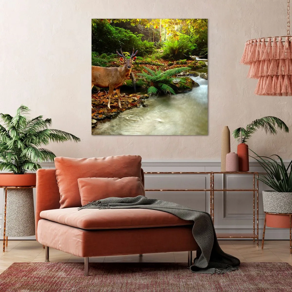 Bild auf Leinwand - Leinwandbild - Willkommen in meiner Welt - 50x50 cm