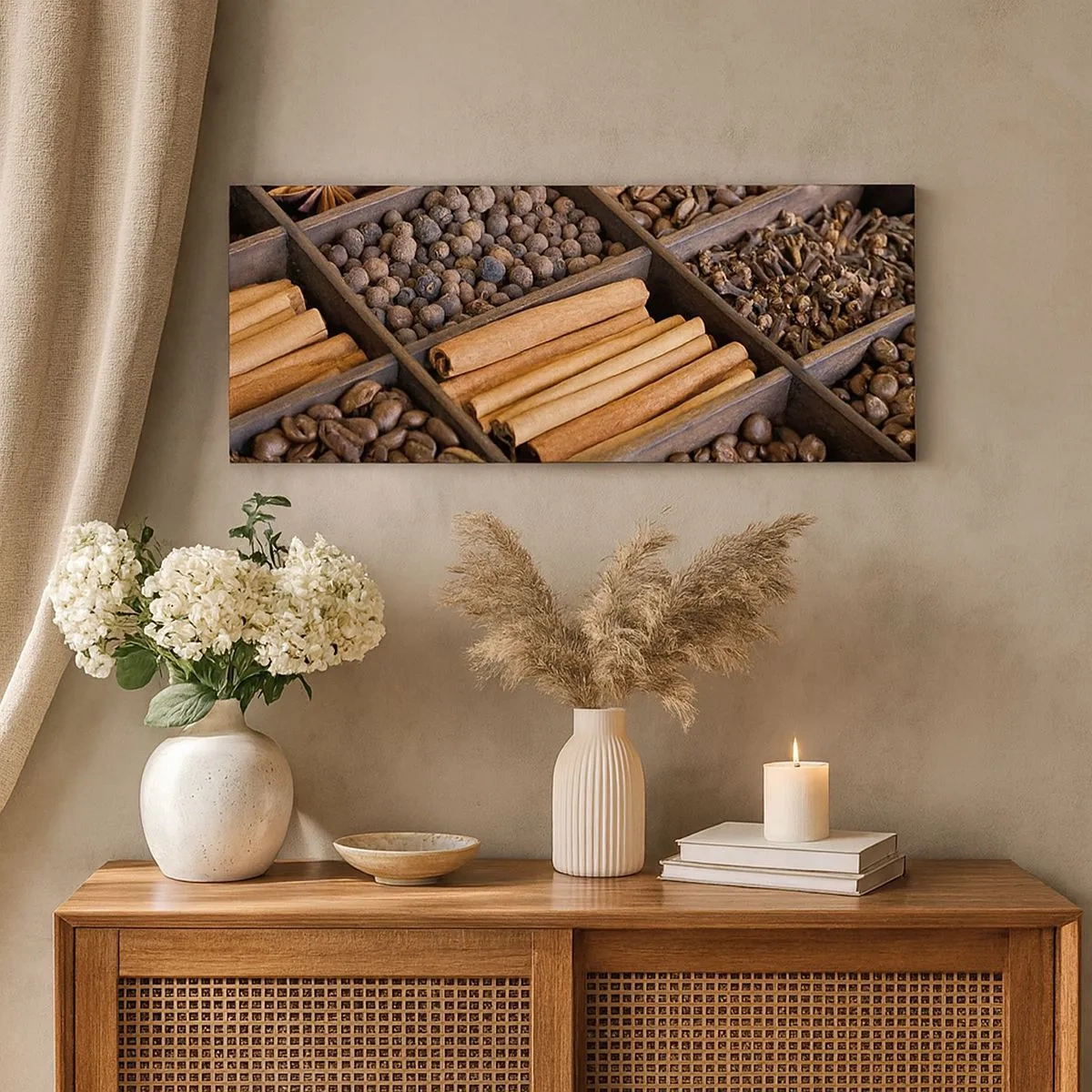 Bild auf Leinwand - Leinwandbild - Eine Fundgrube an Aromen - 100x40 cm