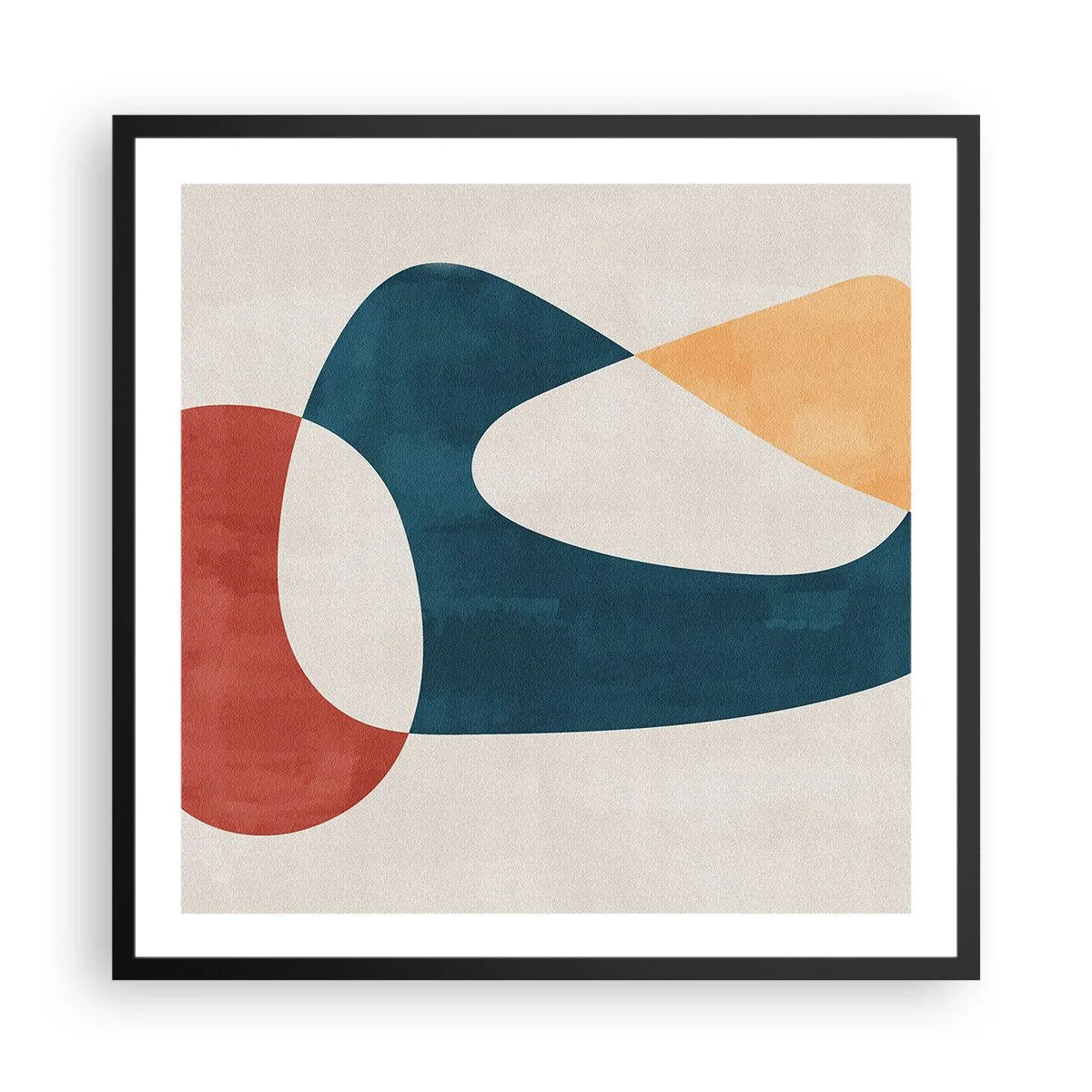 Poster in einem schwarzem Rahmen - Einflüsse und Metamorphosen - 60x60 cm