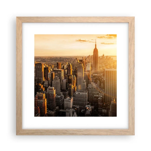 Poster in einem Rahmen aus heller Eiche - In der Sonne wachsen - 30x30 cm