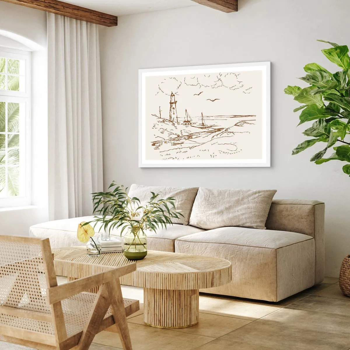 Poster in einem weißen Rahmen - Ein Überblick über die Erinnerungen an den Sommer - 40x30 cm