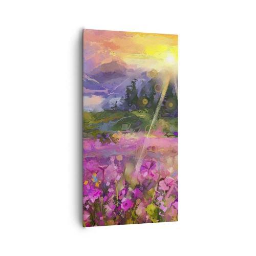 Bild auf Leinwand - Leinwandbild - Im Tal unter dem Schutz der Sonne - 65x120 cm
