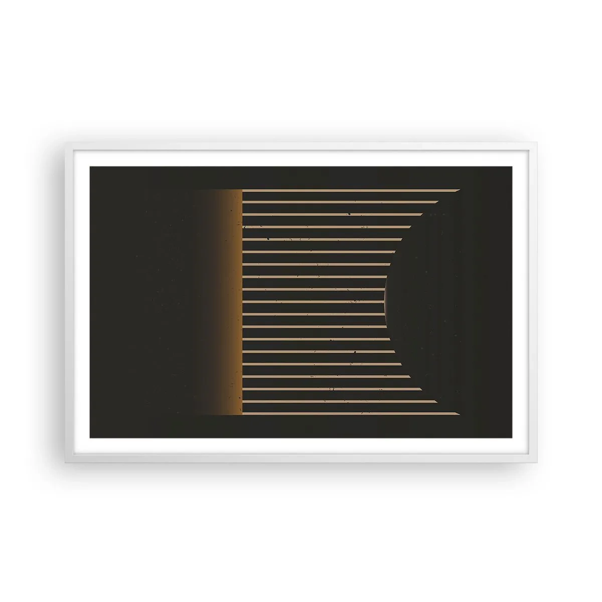 Poster in einem weißen Rahmen - Die Dunkelheit erkunden - 91x61 cm