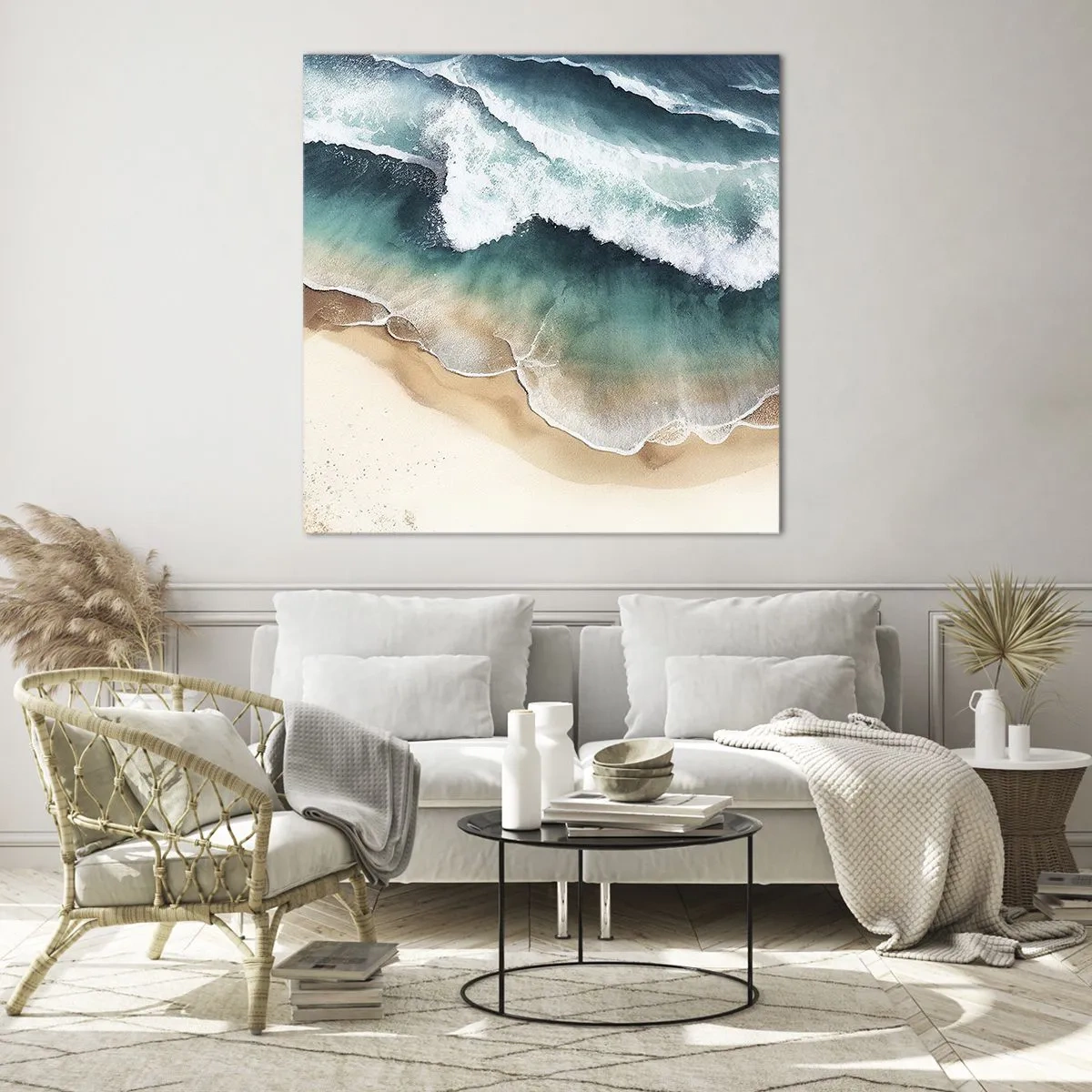 Glasbild - Bild auf glas - Das ewige Treffen - 70x70 cm