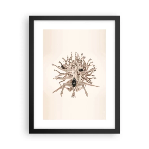 Poster in einem schwarzem Rahmen - Aufblühen im Tanz - 30x40 cm