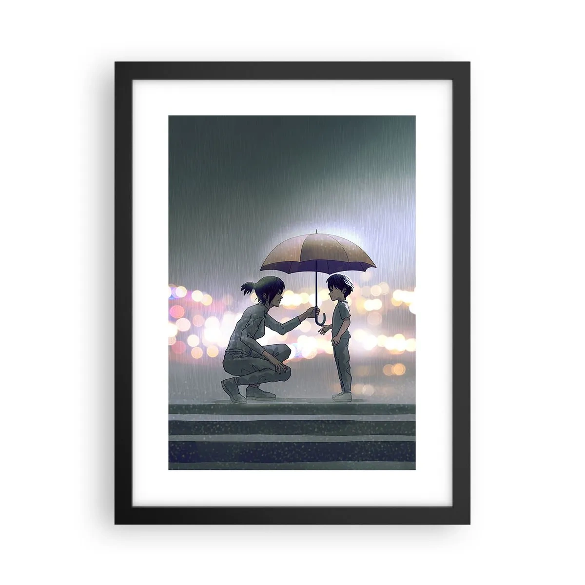 Poster in einem schwarzem Rahmen - Und jetzt ist alles in Ordnung - 30x40 cm