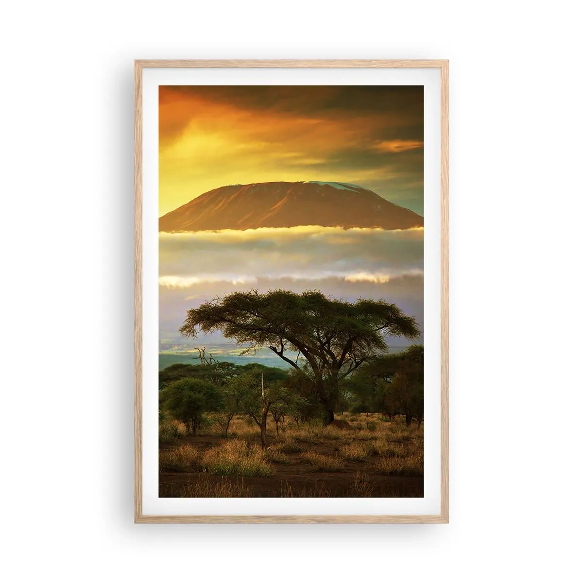 Poster in einem Rahmen aus heller Eiche - Ein Reisetraum - 61x91 cm