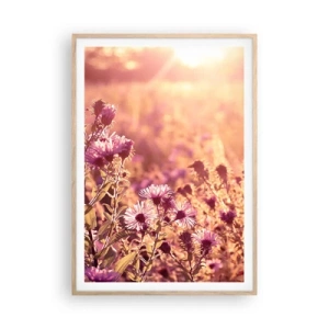 Poster in einem Rahmen aus heller Eiche - Bevor der Sommer vorbei ist - 70x100 cm
