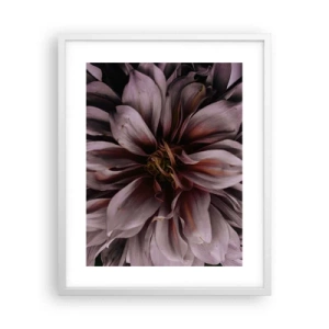 Poster in einem weißen Rahmen - Ein Blumenherz - 40x50 cm