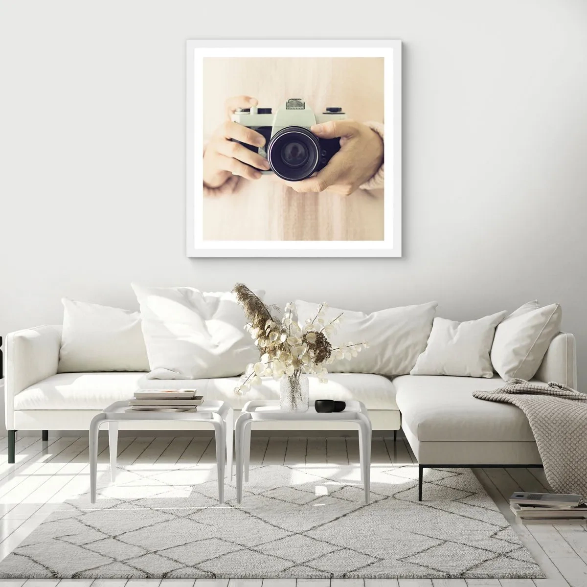 Poster in einem weißen Rahmen - Um mehr zu sehen ... - 60x60 cm