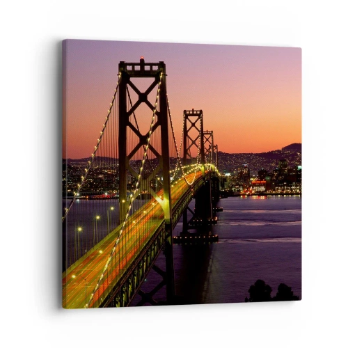 Bild auf Leinwand - Leinwandbild - Violetter Abend - 40x40 cm