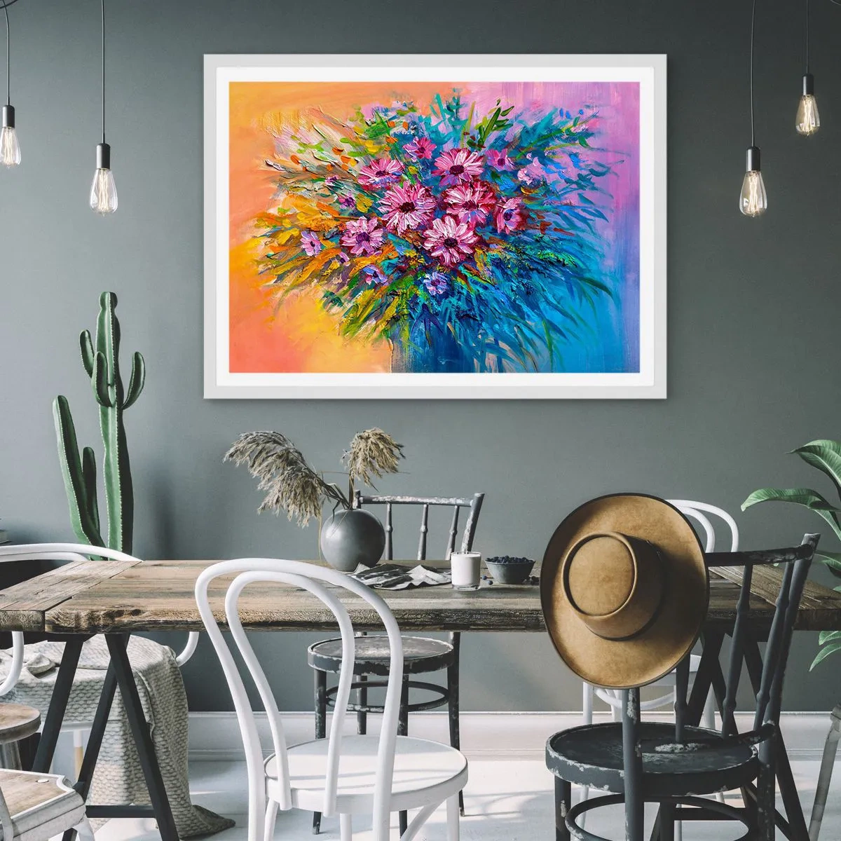 Poster in einem weißen Rahmen - Lebensenergie - 70x50 cm