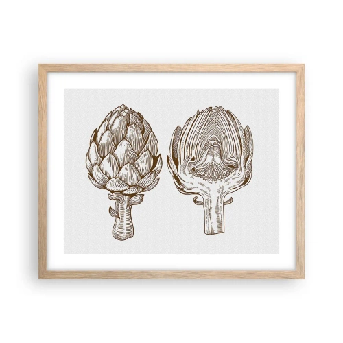 Poster in einem Rahmen aus heller Eiche - Anatomie-Lektion - 50x40 cm