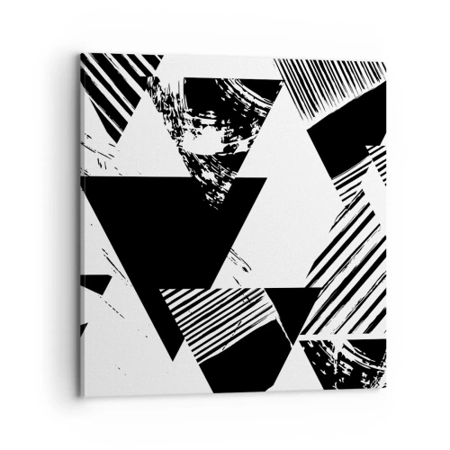 Bild auf Leinwand - Leinwandbild - Regen von Dreiecken - 70x70 cm