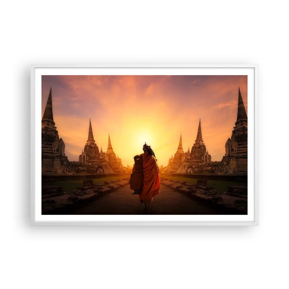 Poster in einem weißen Rahmen - In Frieden für die Ewigkeit - 100x70 cm