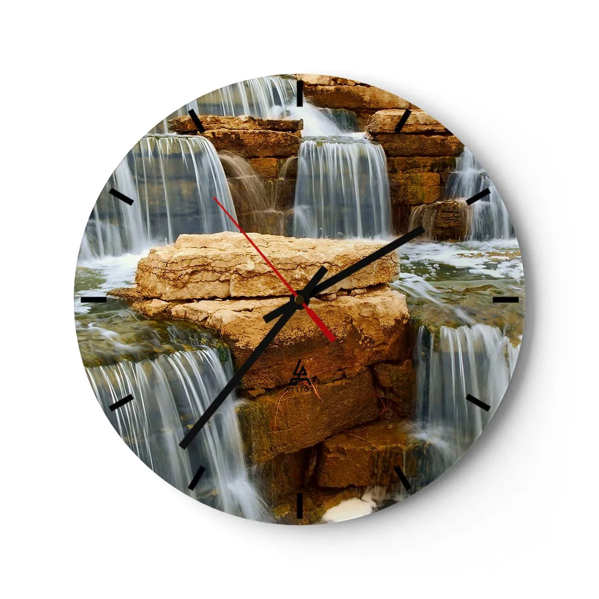 Wanduhr - Glasuhr - Treppe zum Himmel - 40x40 cm