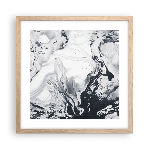 Poster in einem Rahmen aus heller Eiche - Das Innere der Erde - 40x40 cm