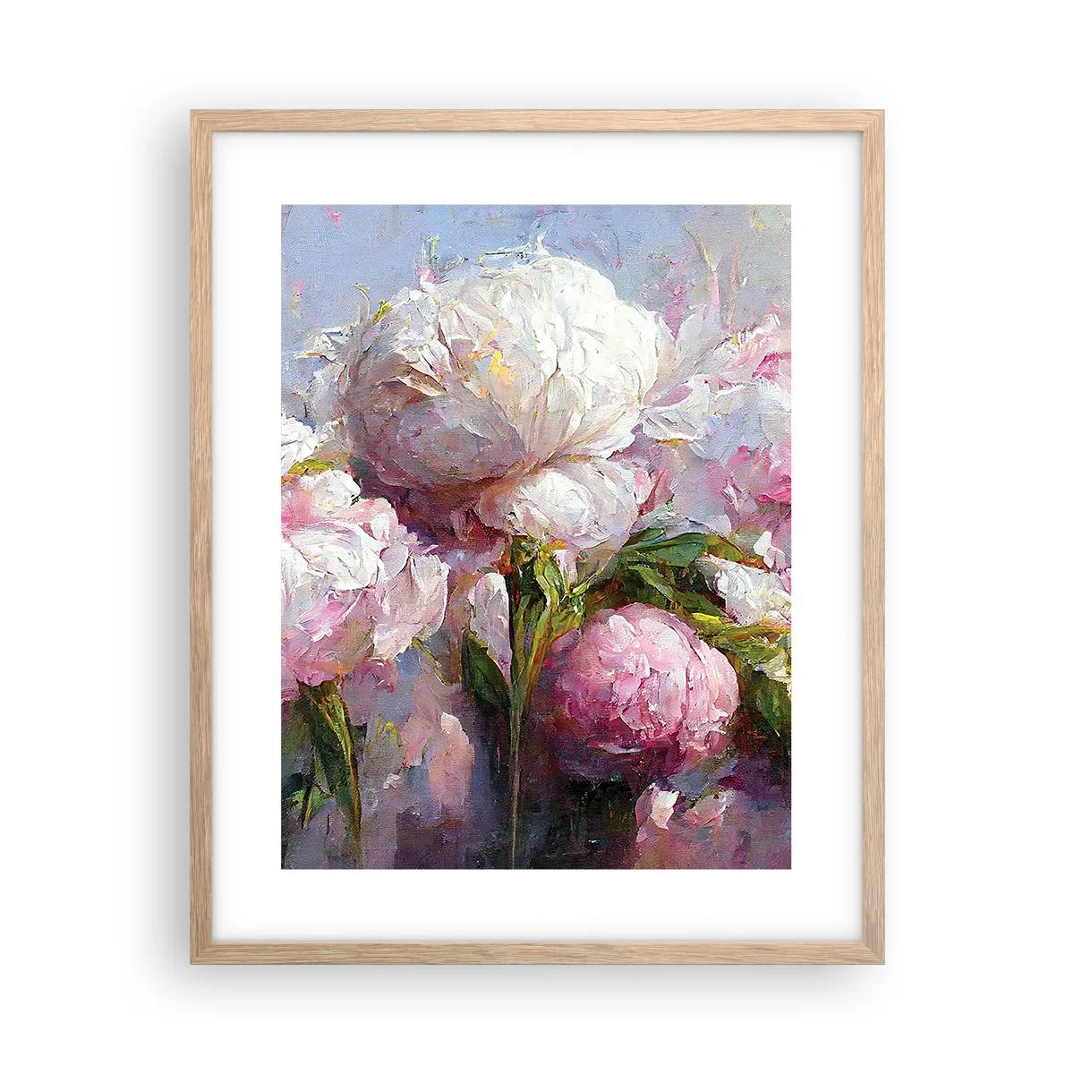 Poster in einem Rahmen aus heller Eiche - Strauß voller Leben - 40x50 cm