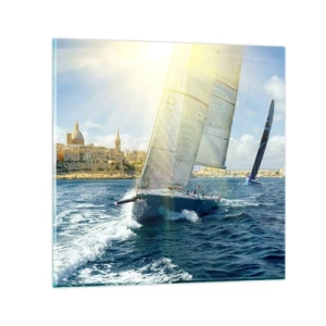 Glasbild - Bild auf glas - Es ist Zeit die Stadt zu verlassen - 30x30 cm