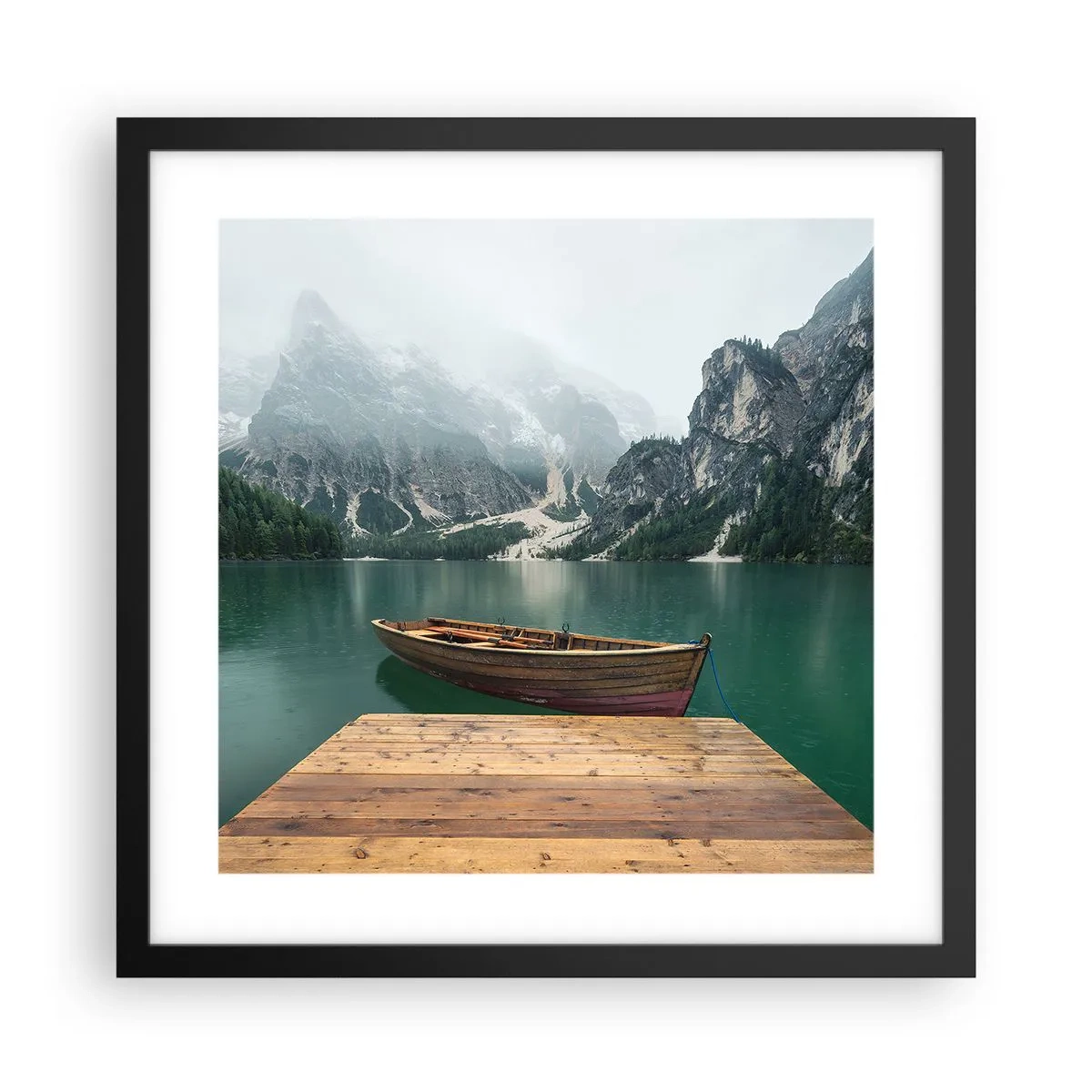 Poster in einem schwarzem Rahmen - Und die stolzen Felsen der Stirn - 40x40 cm
