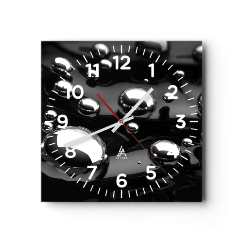 Wanduhr - Glasuhr - Aus der schwarzen Wassertiefe - 40x40 cm