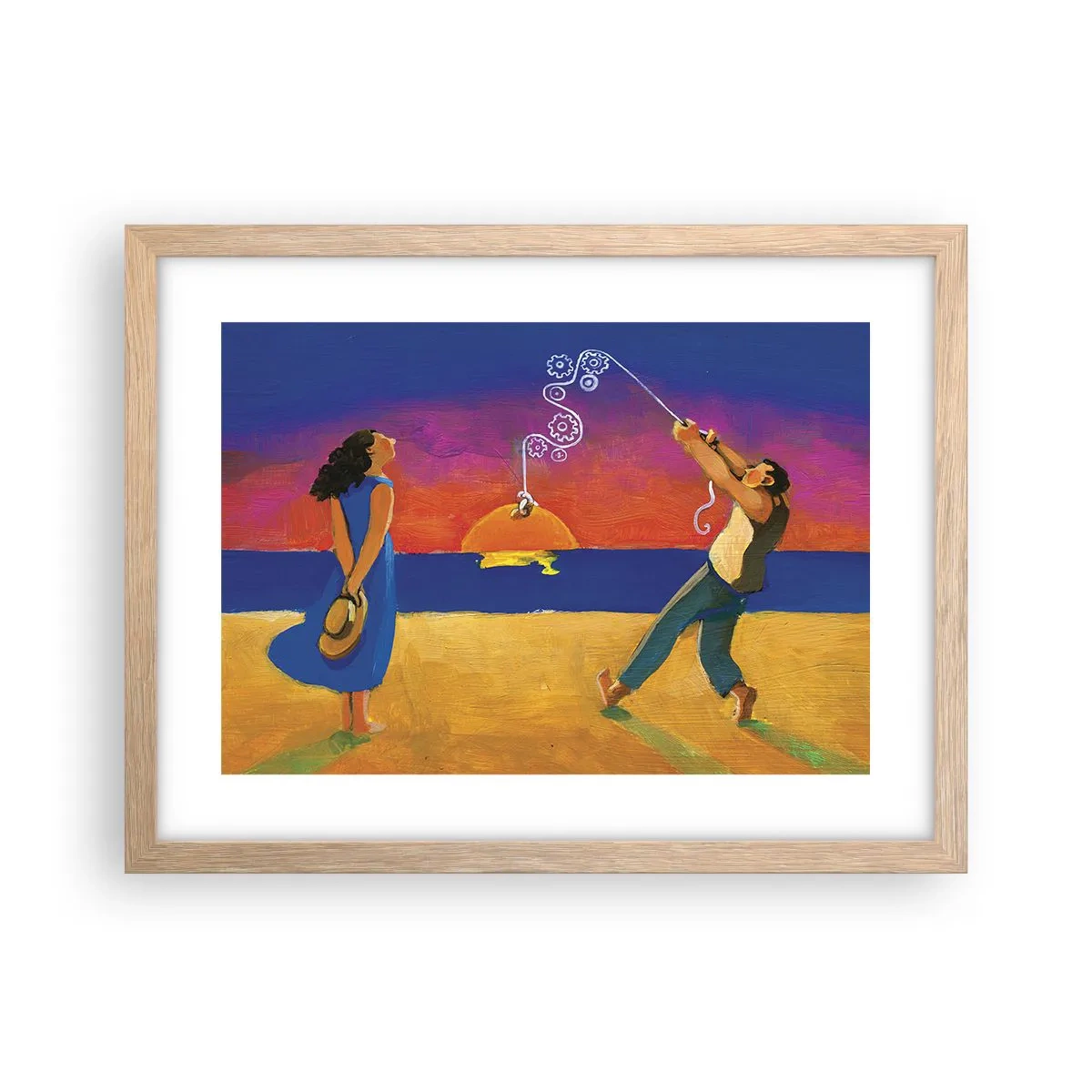 Poster in einem Rahmen aus heller Eiche - Mehr als ein Sternchen vom Himmel - 40x30 cm