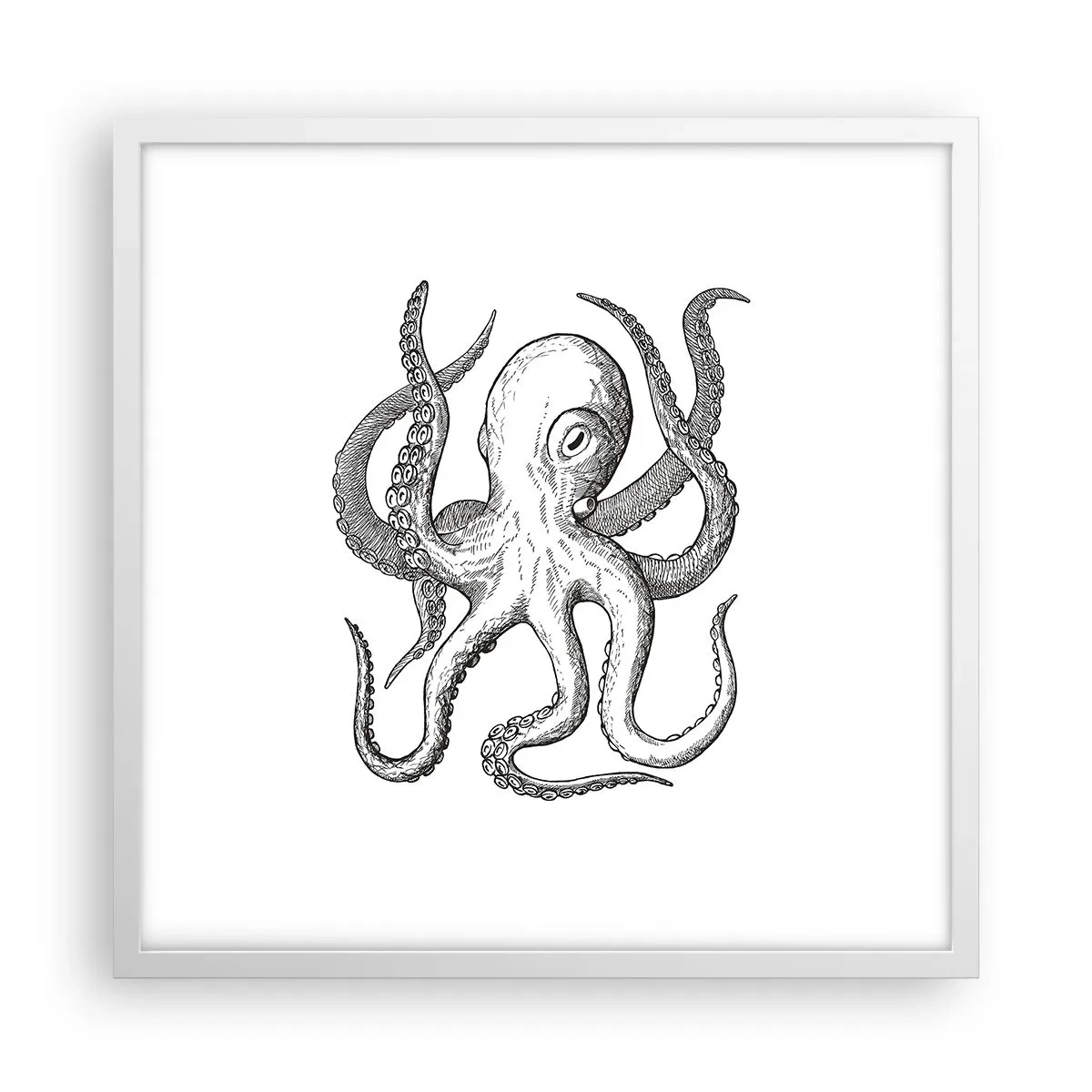 Poster in einem weißen Rahmen - Mit den Wellen tanzen - 50x50 cm