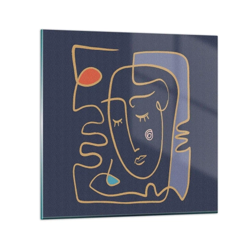 Glasbild - Bild auf glas - In Gedanken - 30x30 cm