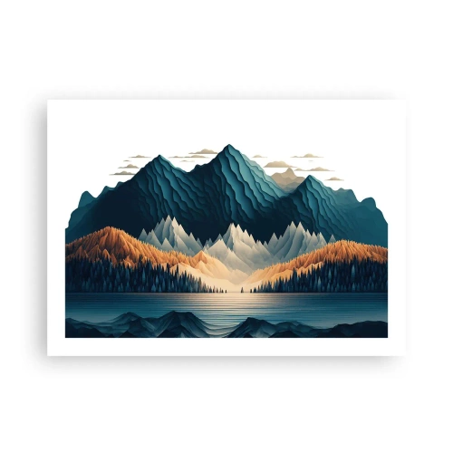 Poster - Perfekte Berglandschaft - 70x50 cm