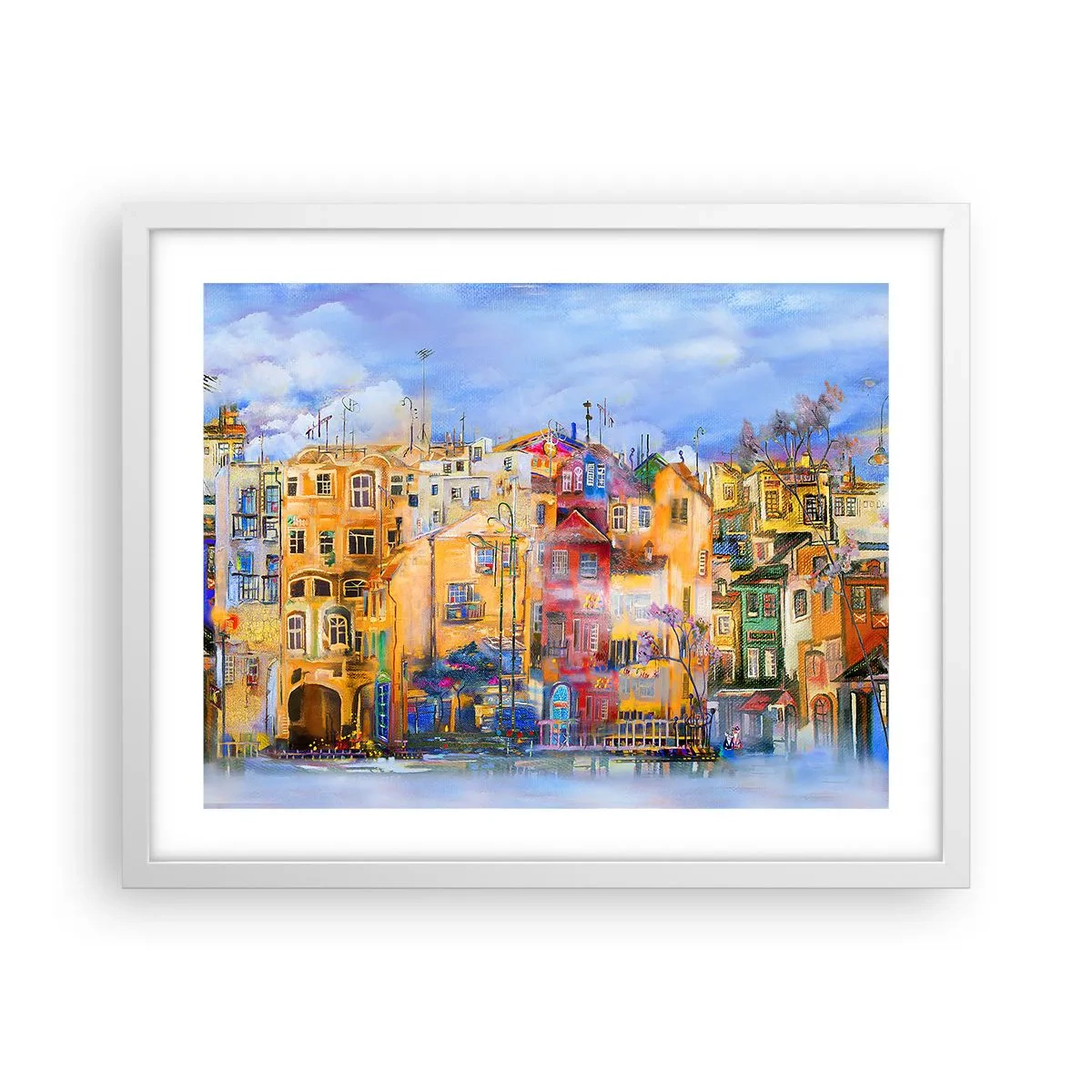 Poster in einem weißen Rahmen - Wir sind zusammen - 50x40 cm