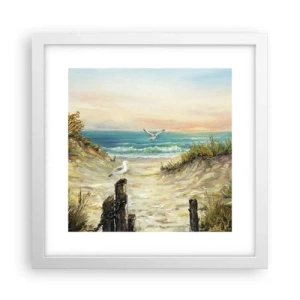 Poster in einem weißen Rahmen - Windlose Abgeschiedenheit - 30x30 cm