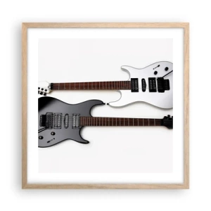 Poster in einem Rahmen aus heller Eiche - Harmonie der Formen - 50x50 cm