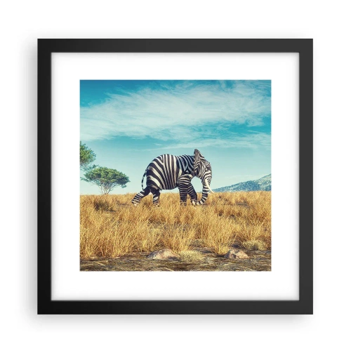 Poster in einem schwarzem Rahmen - Grau ist nicht mehr in Mode - 30x30 cm