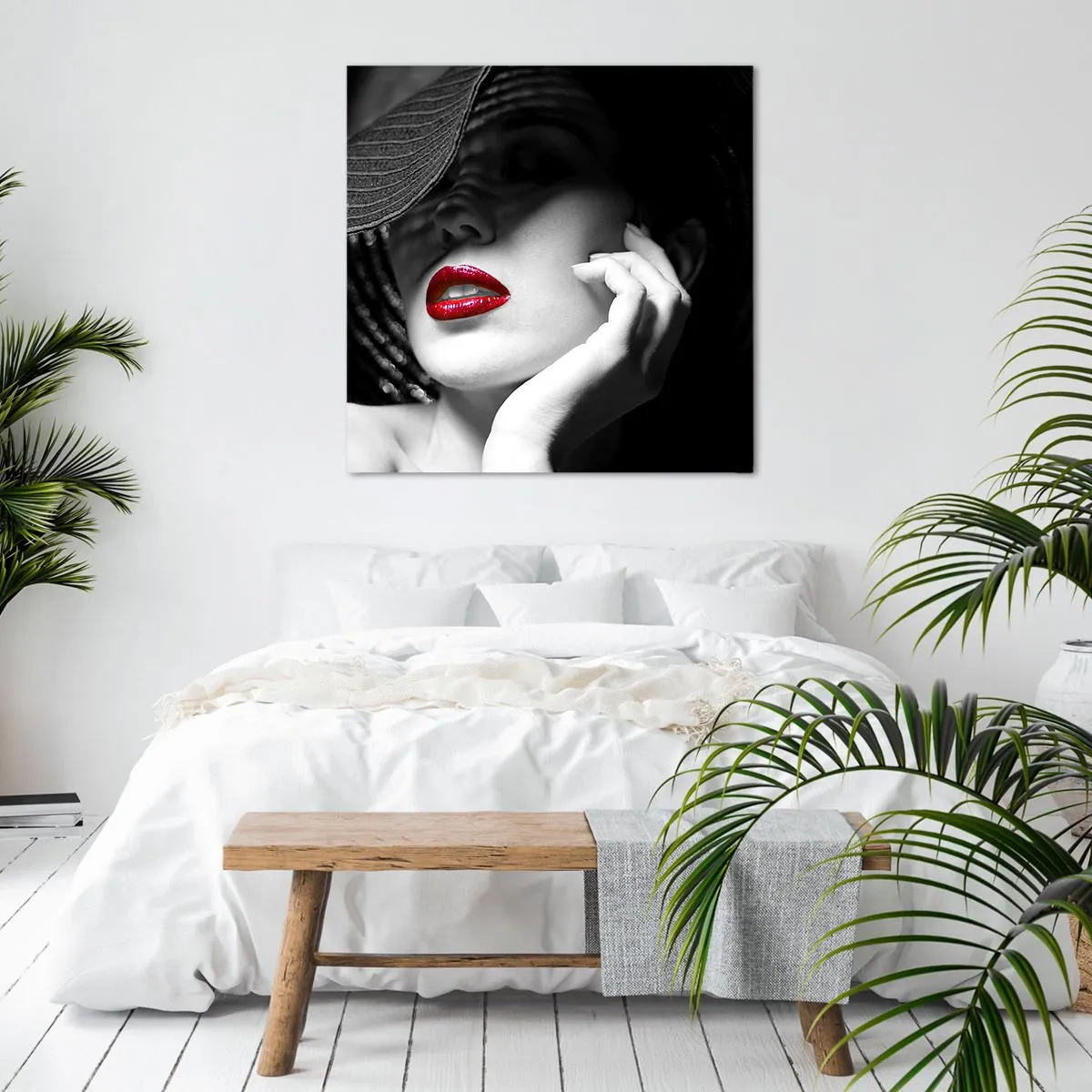 Bild auf Leinwand - Leinwandbild - Eine Studie in Scharlachrot - 40x40 cm