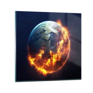 Glasbild - Bild auf glas - Die Flamme der Apokalypse - 30x30 cm