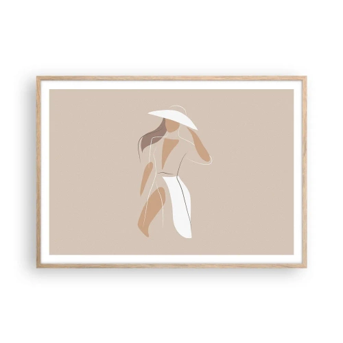 Poster in einem Rahmen aus heller Eiche - Mode macht Spaß - 100x70 cm