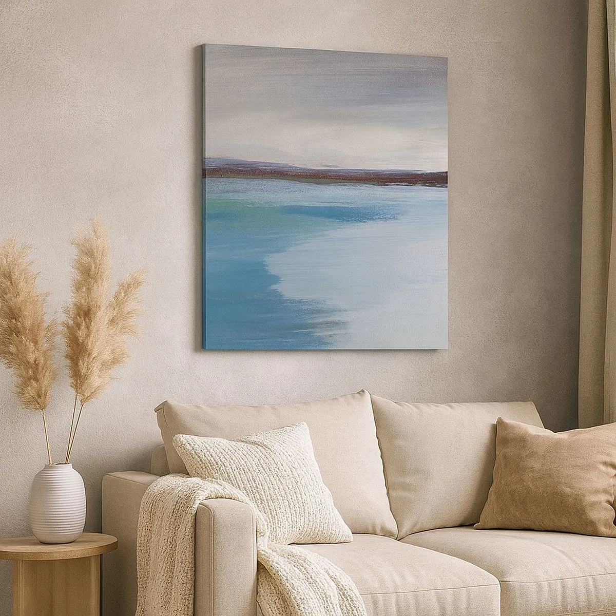 Bild auf Leinwand - Leinwandbild - Horizontale Landschaft - 30x30 cm